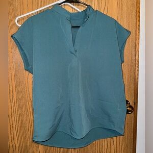 FIGs teal scrub set, oversized scrub top (S), jogger style bottoms (L)